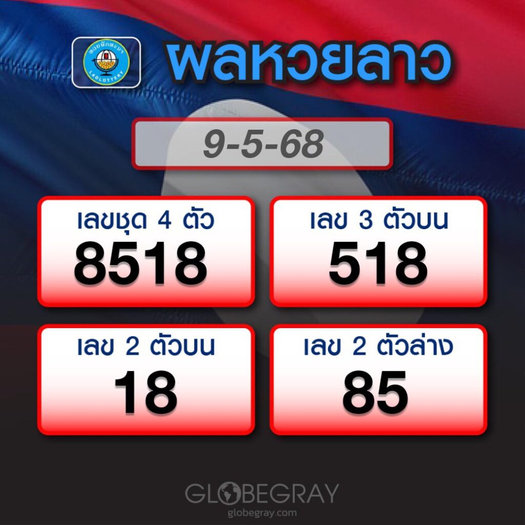ผลหวยลาว 9/5/68